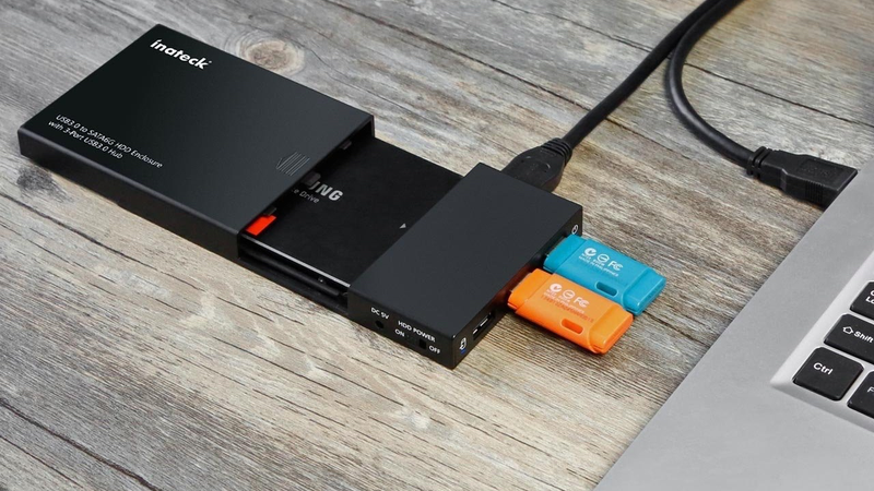 Inateck 2.5" Enclosure with USB Hub, $17 with code IO9ACXXR